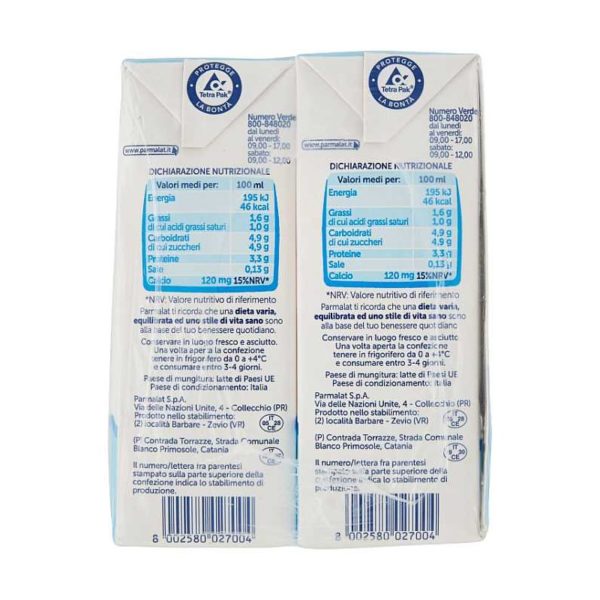 parmalat bonta e linea latte parzialmente scremato 4 x 1000 ml